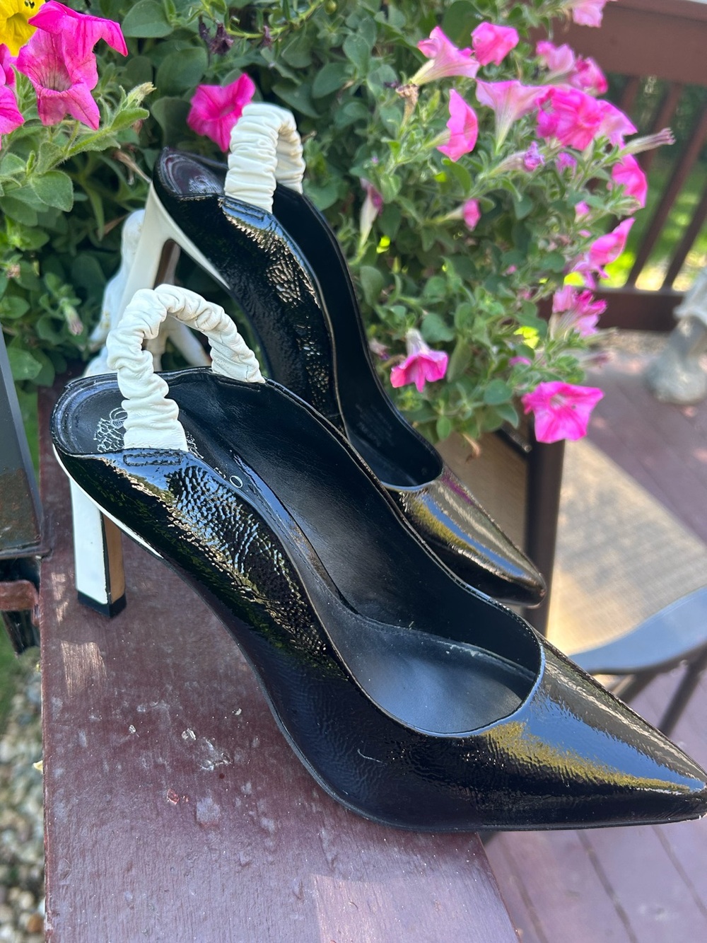 VINCE CAMUTO, Size 7 Women's Patent Leather Slingback Pumps - Picture 8 of 12